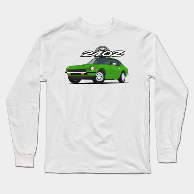 240z Fairlady classic sport coupe green Long Sleeve T-Shirt by creative.z